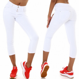 Jela London Damen High-Waist Capri Jeans 7/8 Stretch...