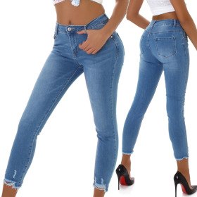 Jela London Damen High-Waist Jeans Skinny Stretch...