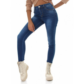 Jela London Damen High-Waist Stretch-Jeans Skinny...