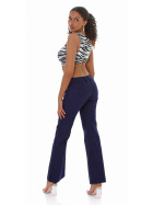 Jela London Damen Jeans-Schlaghose Skinny Normal Waist