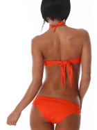 Push-Up Neckholder Bikini-Set m. Spange, Orange 38