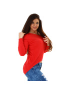 StyleLightOne Damener Vokuhila-Pullover Stretch, Rot