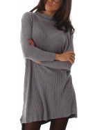 Jela London Damen Oversize Pullover Streifenmuster 36-38, Grau