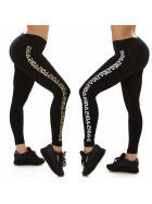Jela London Damen Leggings Yogapants High-Waist hoher Bund Fleece Stretch