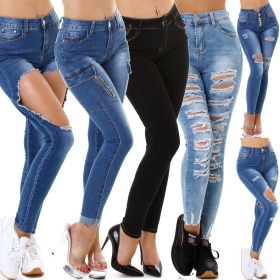 Jela London Damen Skinny Jeans High-Waist Push-Up